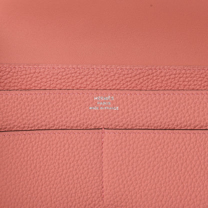 Hermes Togo Dogon Duo Wallet Rose Candy 7 of 8