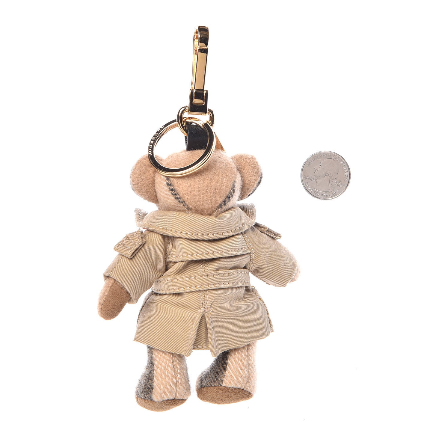 Cashmere Thomas Trench Teddy Bear Keychain Charm Camel
