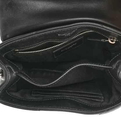 Saint Laurent Calfskin Y Quilted Monogram Toy Loulou Crossbody Bag Black 5 of 12