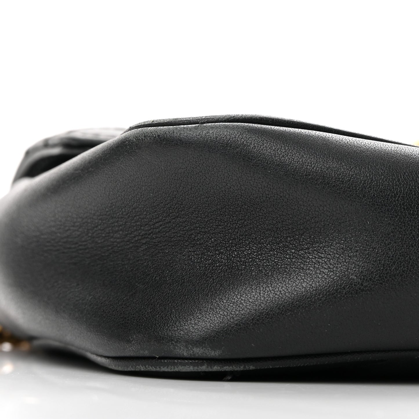 Calfskin Matelasse Super Mini GG Marmont Shoulder Bag Black