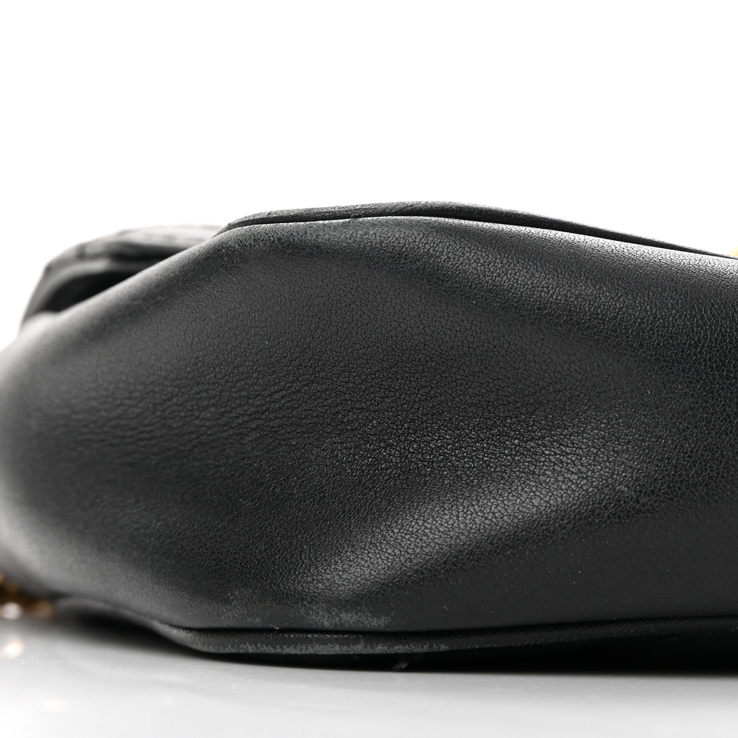 Gucci Calfskin Matelasse Super Mini GG Marmont Shoulder Bag Black 9 of 12