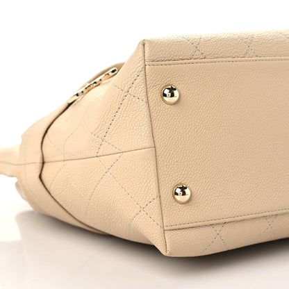 Chanel Caviar Stitched Shopping Tote Beige 5 of 9