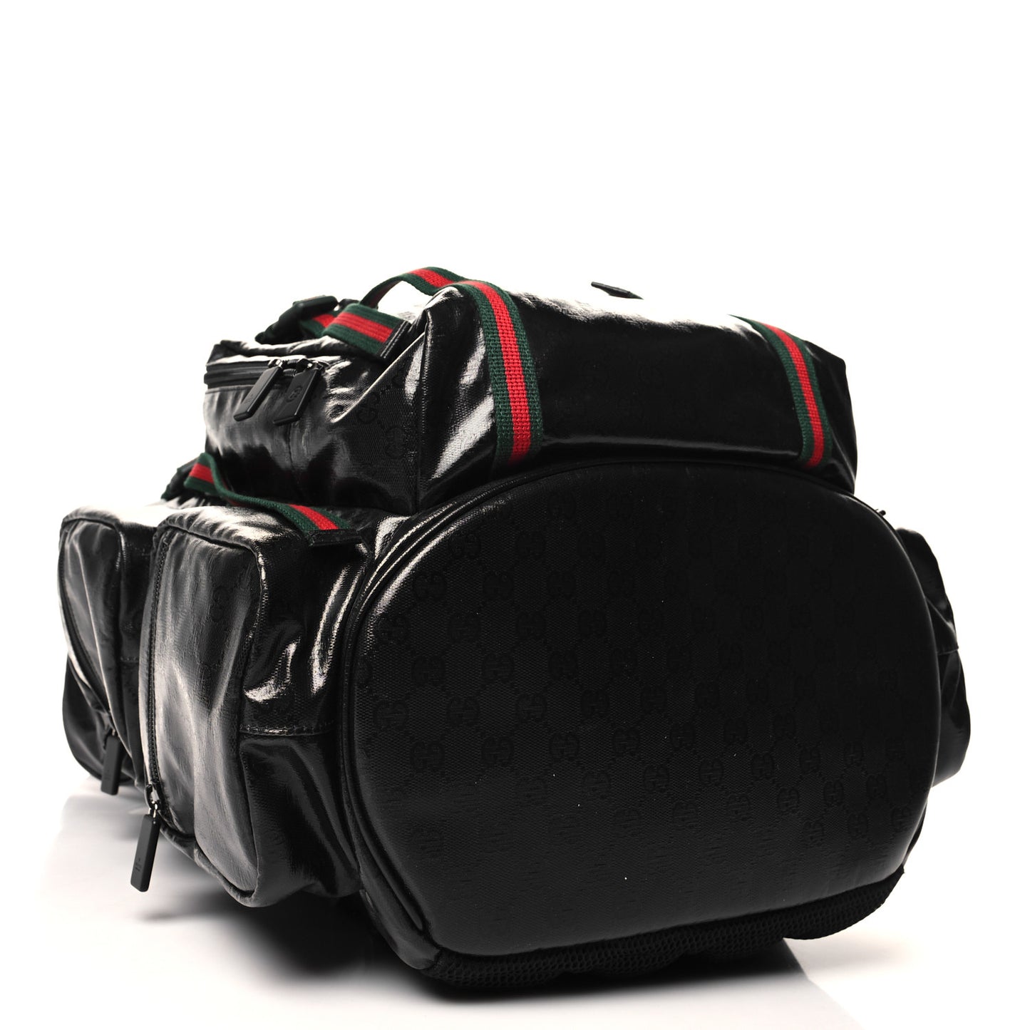 GG Crystal Monogram Web Backpack Black