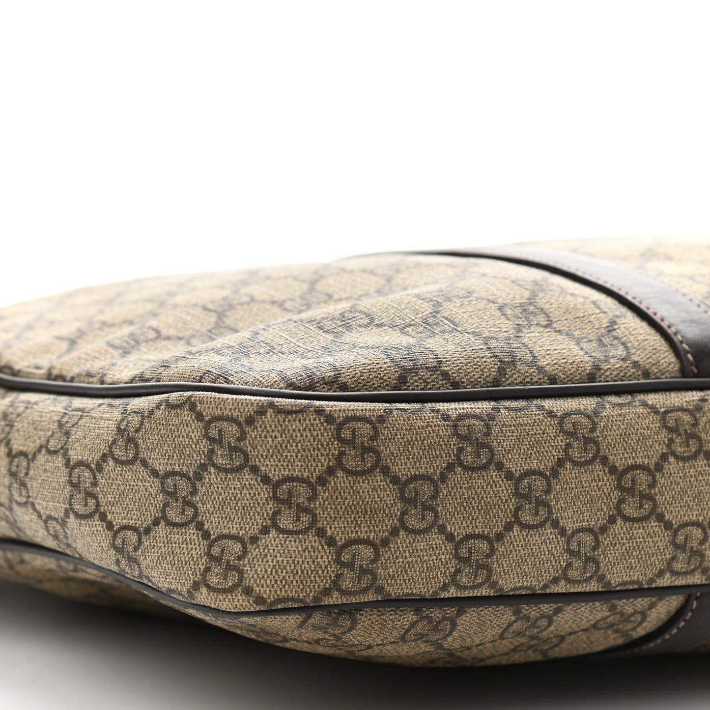 GG Supreme Monogram Selleria Calfskin Briefcase Beige Ebony Cocoa