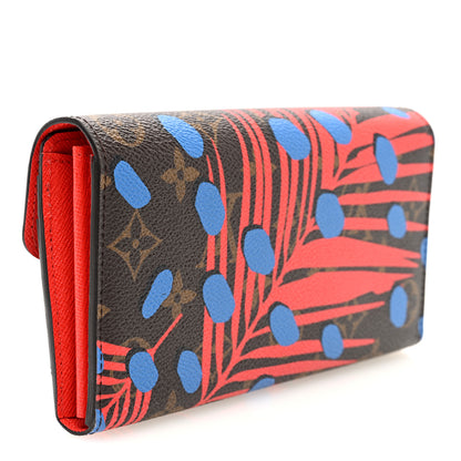 Louis Vuitton Monogram Jungle Dots Sarah Wallet Coquelicot Denim 3 of 7