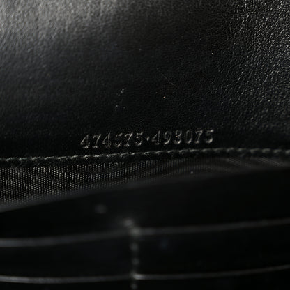 Gucci Calfskin Matelasse GG Marmont Chain Wallet Black 7 of 11