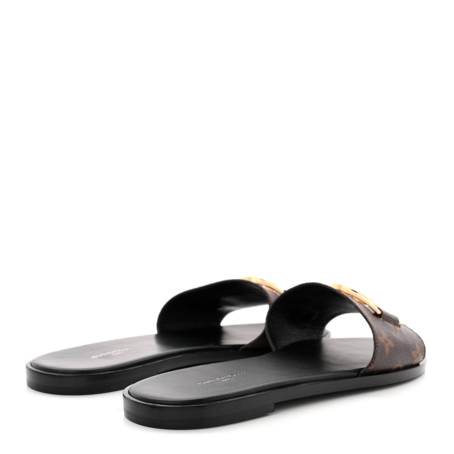 Louis Vuitton Patent Monogram Lock It Flat Mules 41 5 of 11