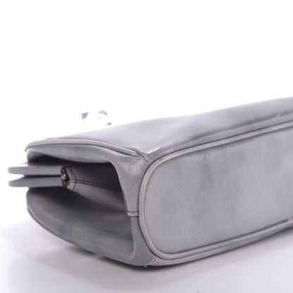Prada Spazzolato Kisslock Clutch Grigio 6 of 13