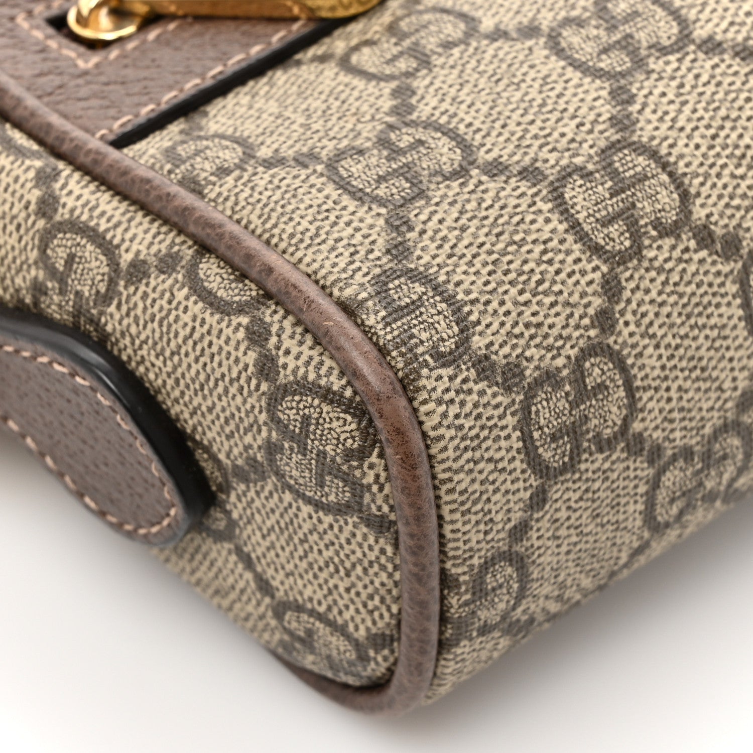 Gucci GG Supreme Monogram Web Mini Ophidia Shoulder Bag Brown 14 of 17