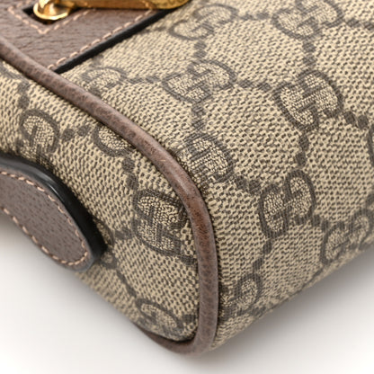 Gucci GG Supreme Monogram Web Mini Ophidia Shoulder Bag Brown 14 of 17