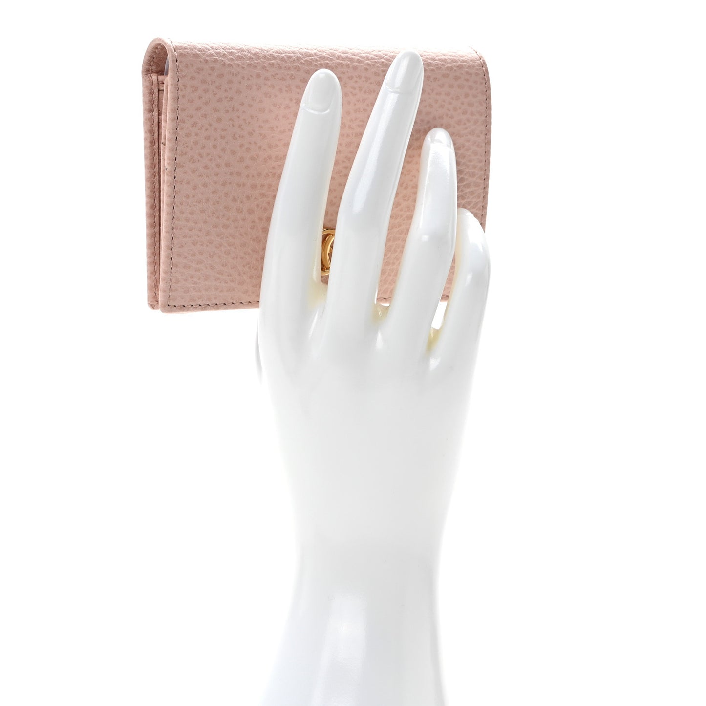 Dollar Calfskin GG Marmont Card Case Perfect Pink