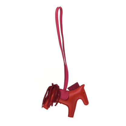 Hermes Milo Lambskin Grigri Rodeo Horse Bag Charm PM Rouge Indien Rubis Rose Mexico 1 of 4