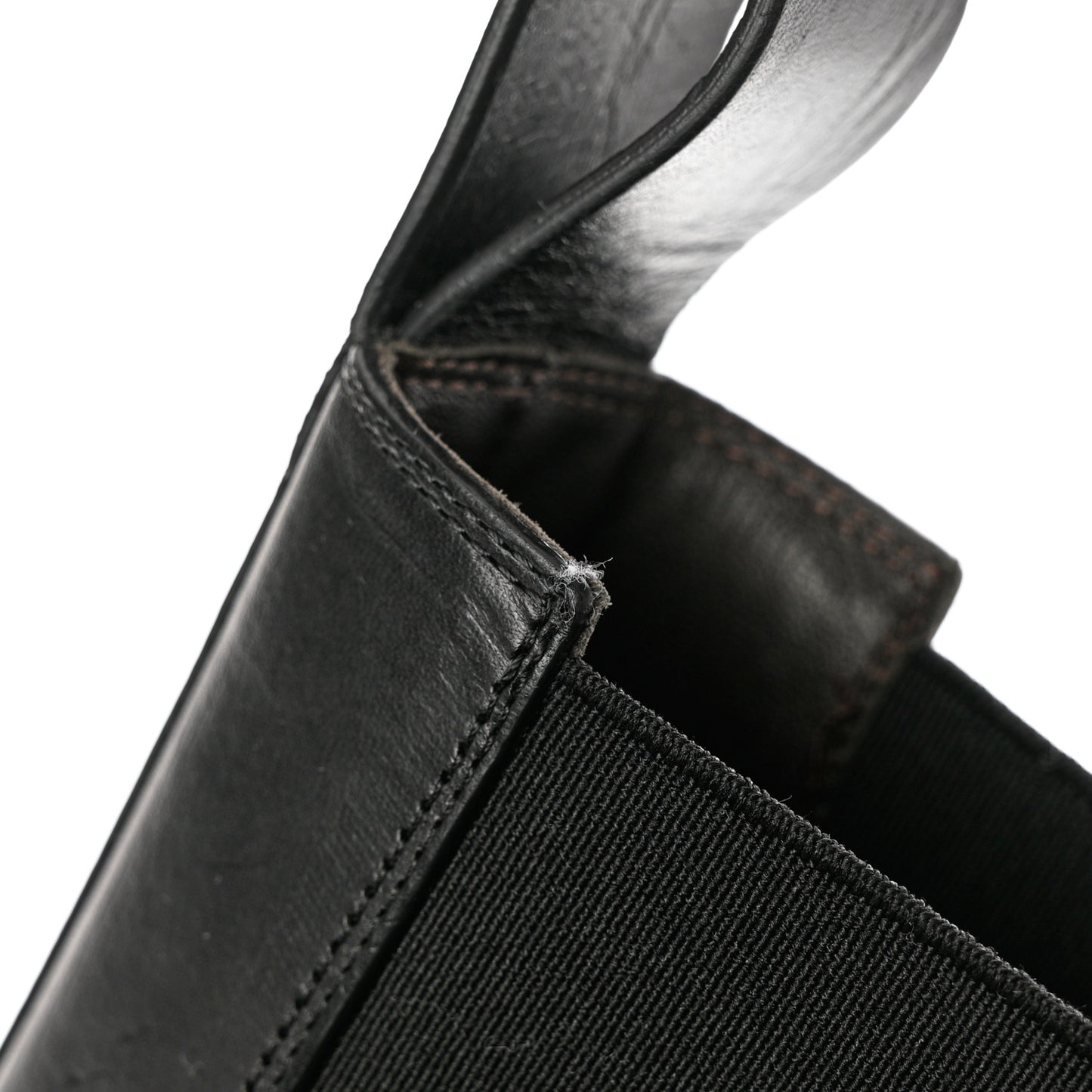 Calfskin The Tire Chelsea Boots 40 Black Hollyhock
