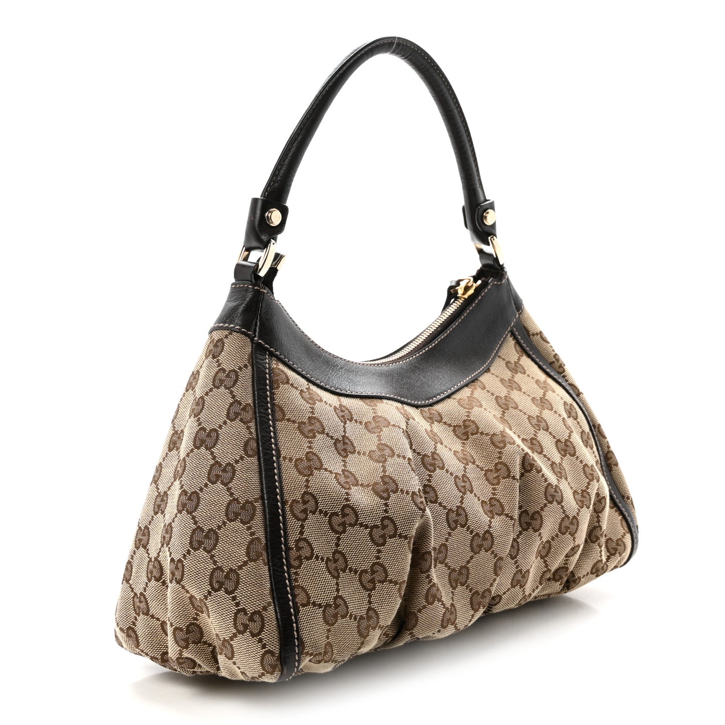Monogram Medium D Gold Ring Hobo Dark Brown