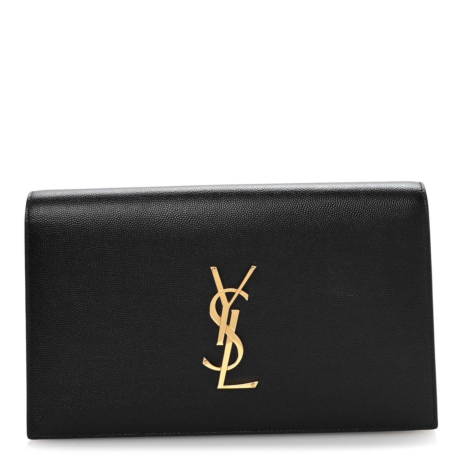Saint Laurent Grain De Poudre Classic Monogram Kate Clutch Black 1 of 8
