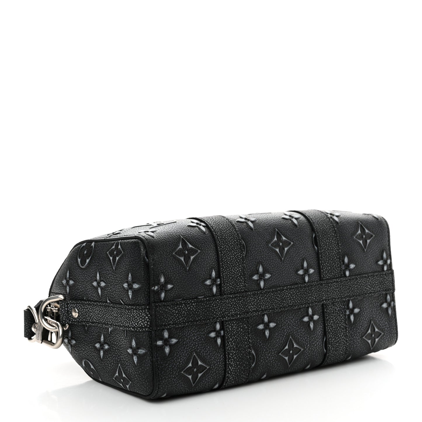 Cowhide Faded Monogram City Keepall Charcoal