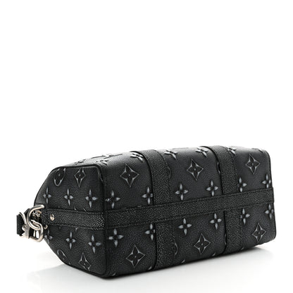 Louis Vuitton Cowhide Faded Monogram City Keepall Charcoal 4 of 9