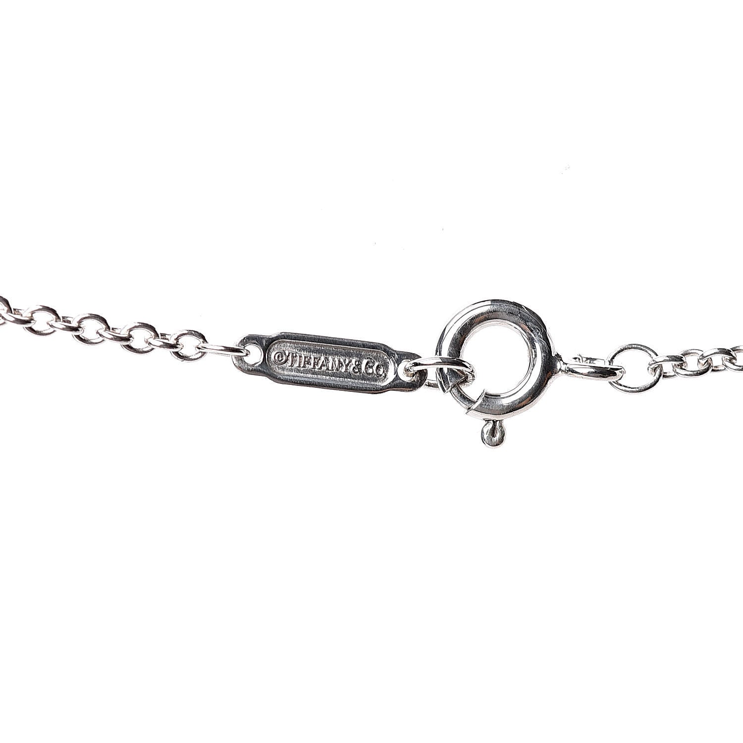 Tiffany Sterling Silver Diamond Small Daisy Key Pendant Necklace 5 of 5
