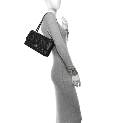 Chanel Caviar Quilted Medium Double Flap Black 2 of 11