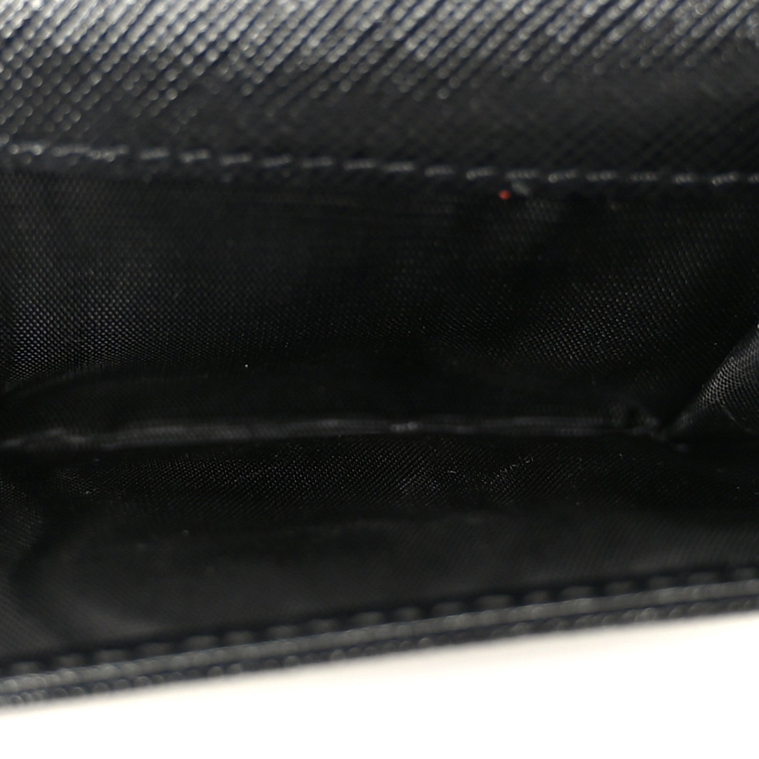 Prada Tessuto Nylon Saffiano Tri-Fold Compact Wallet Black 5 of 8