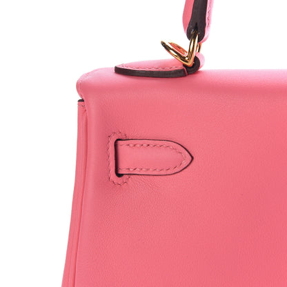 Hermes Swift Kelly Retourne 25 Rose Azalee 18 of 42