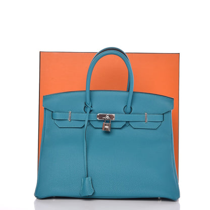Hermes Togo Birkin 35 Turquoise 8 of 8