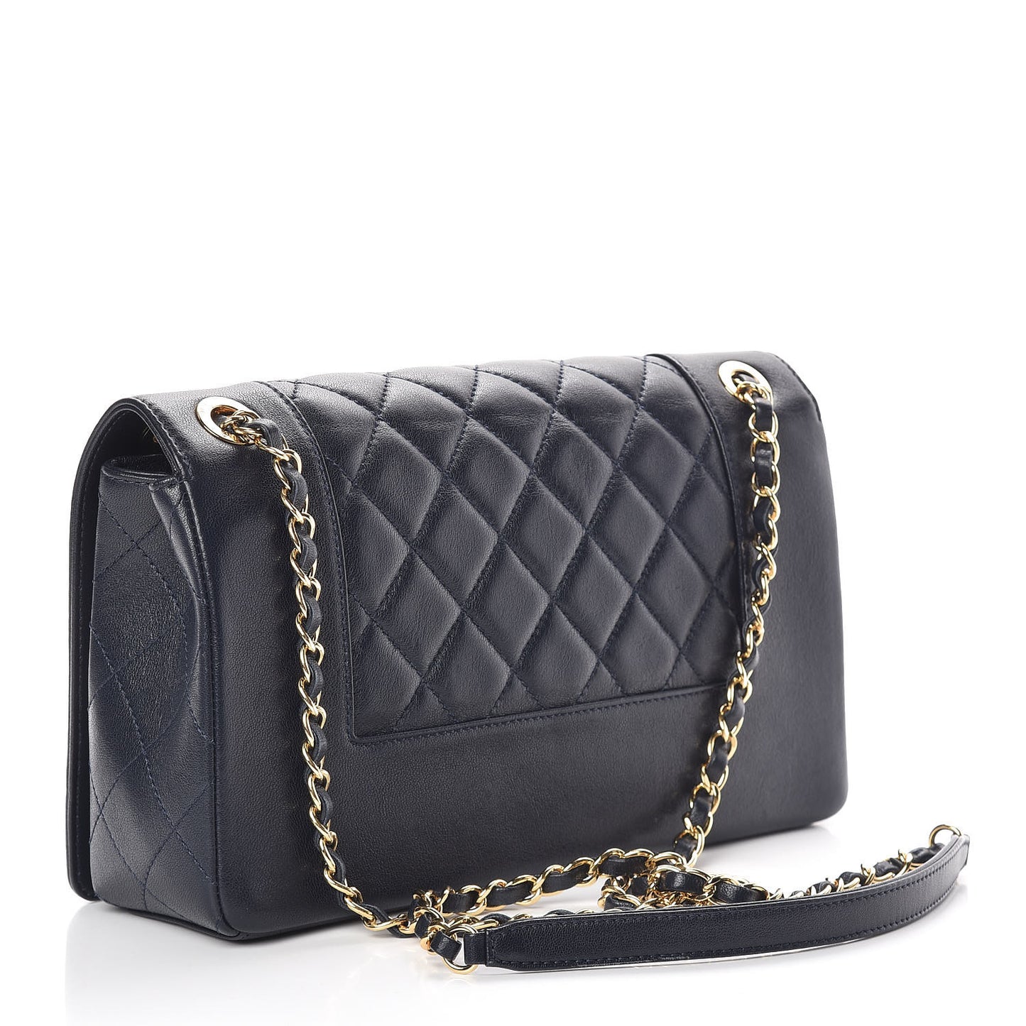 Sheepskin Quilted Vintage Mademoiselle Flap Navy