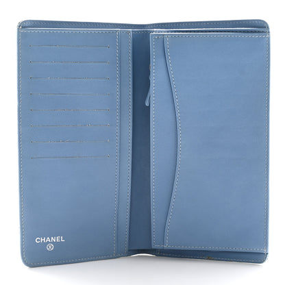 Chanel Patent Calfskin Quilted Yen Wallet Blue 5 of 15