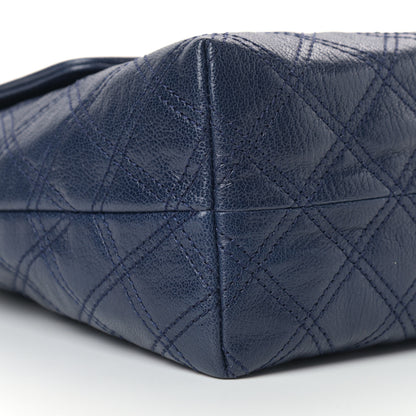 Marc Jacobs Lambskin Quilted Large Baroque Single Flap Bag Navy 8 of 9