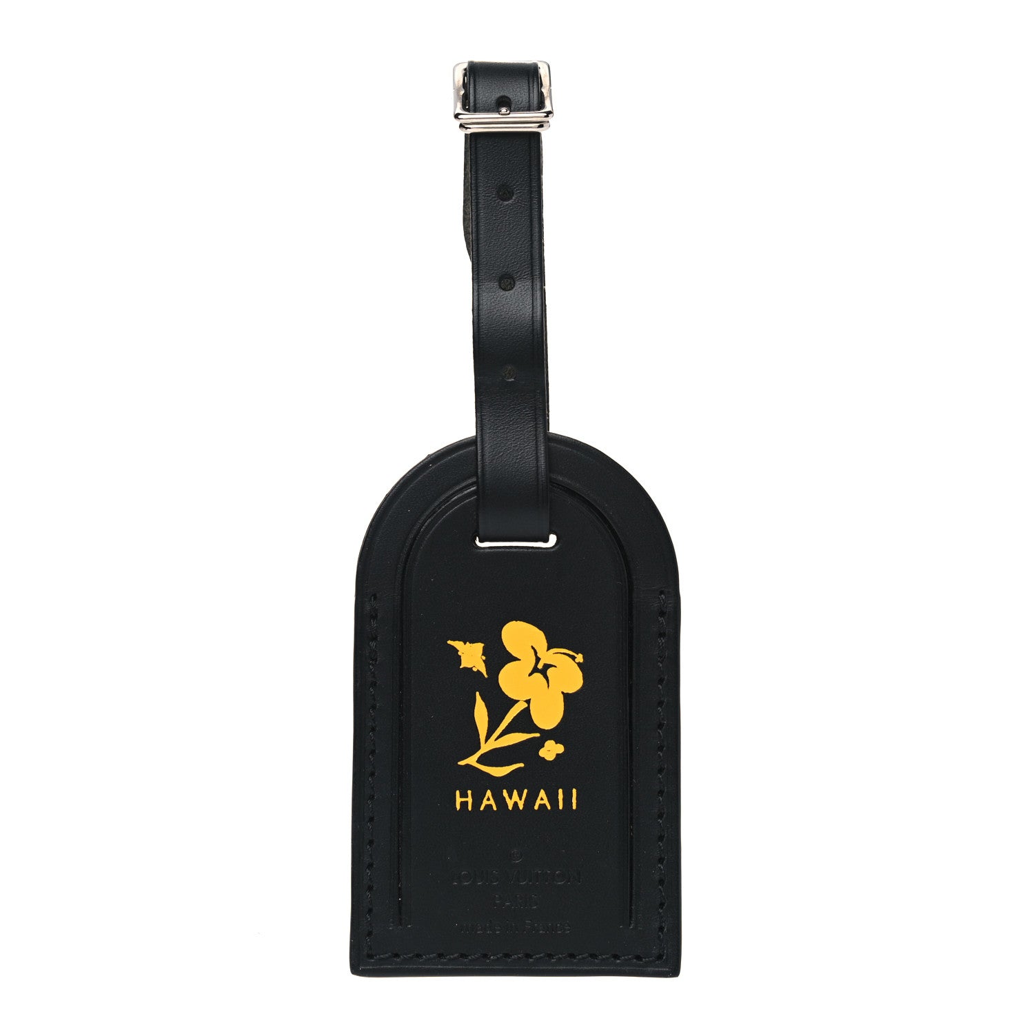 Louis Vuitton Calfskin Hawaii Luggage Tag Black 1 of 3