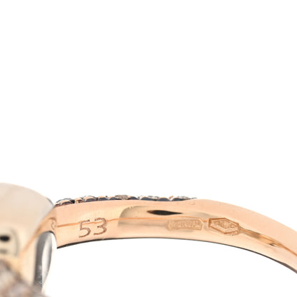 Pomellato 18K Rose Gold Diamond Moonstone Petit Nudo Ring 53 6.25 5 of 6