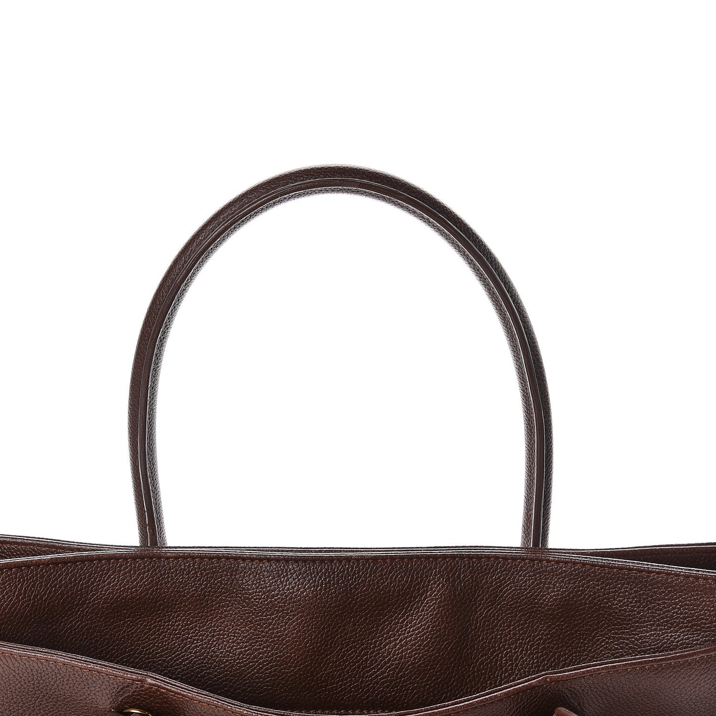 Calfskin Cerf Executive Shopper Tote Brown