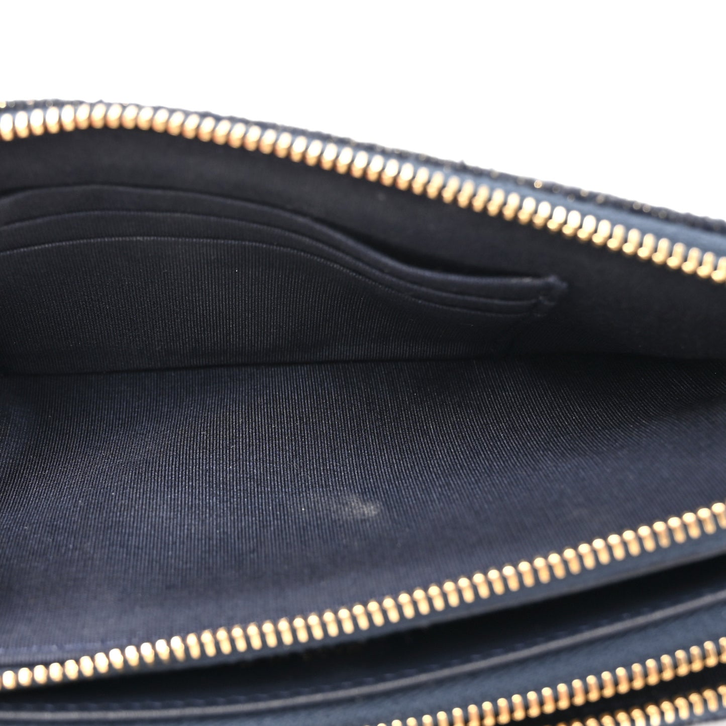 Canvas Small Deauville Clutch With Chain Navy