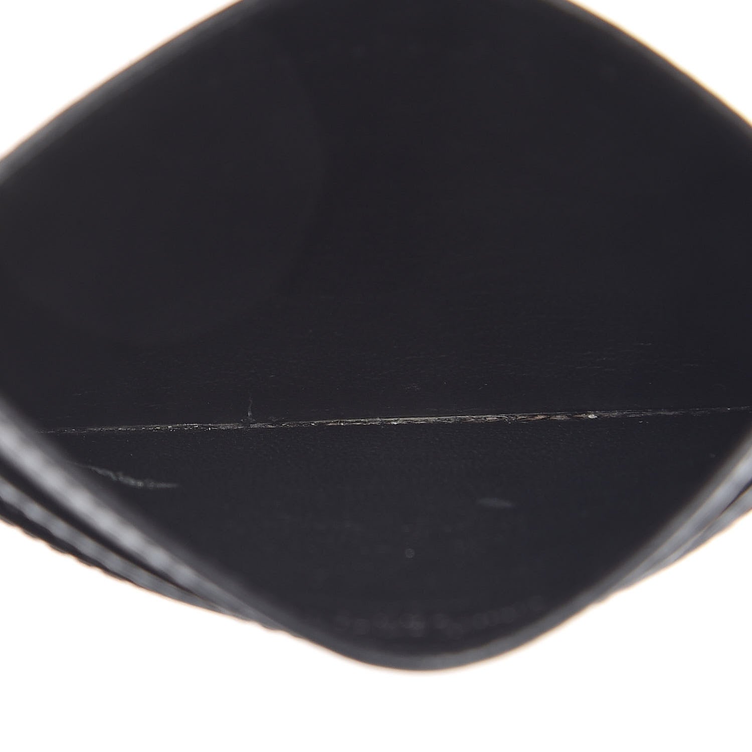 Saint Laurent Calfskin Studded Monogram Credit Card Case Black 5 of 7