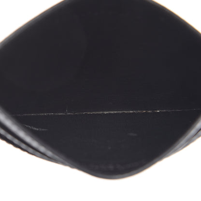 Saint Laurent Calfskin Studded Monogram Credit Card Case Black 5 of 7