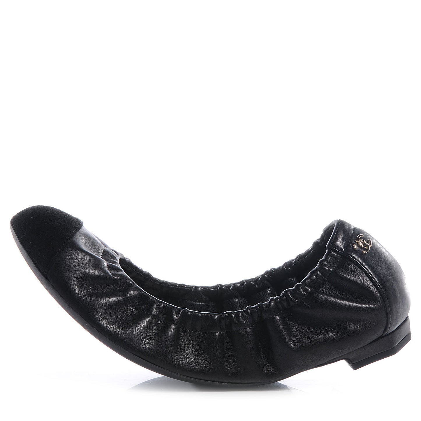 Suede Classic CC Cap Toe Ballet Flats 38 Black