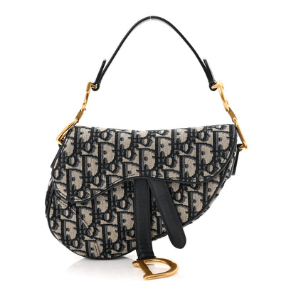 Christian Dior Oblique Mini Saddle Bag Blue 1 of 10