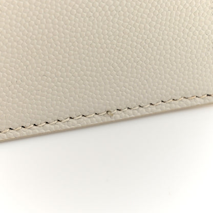 Saint Laurent Grain De Poudre Monogram Cassandra Clasp Bag Crema Soft 18 of 18