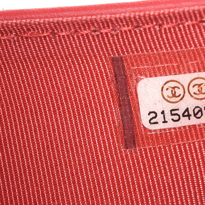 Chanel Patent Quilted Compact Zip Wallet Dark Pink 10 of 10