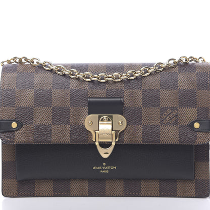 Louis Vuitton Damier Ebene Vavin Chain Wallet Black 9 of 10