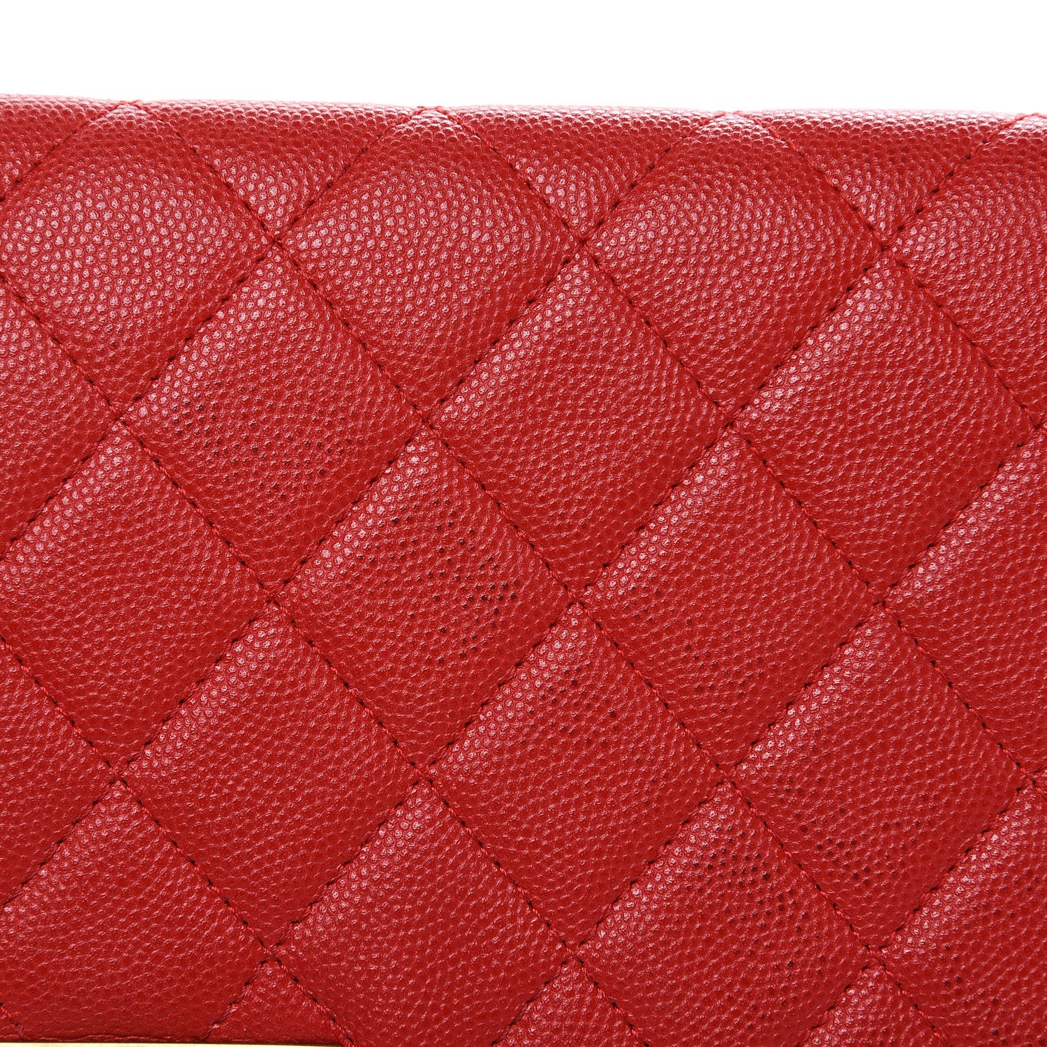 Chanel Caviar Quilted Large Golden Class Pouch Red 13 of 13