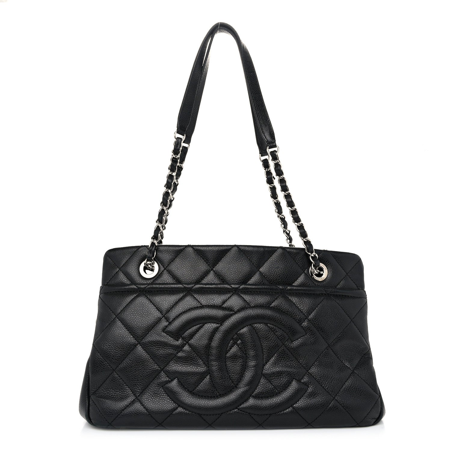 Chanel Caviar Quilted CC Timeless Soft Tote Black 1 of 11