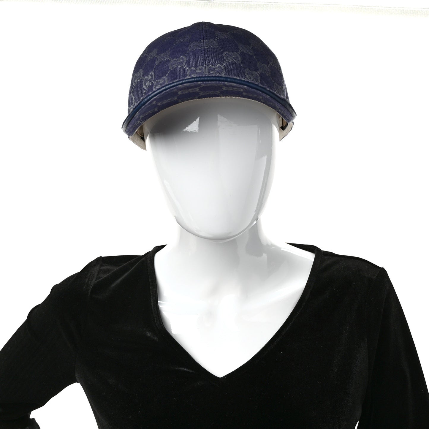 Monogram New GG Baseball Hat XL Blue Grey