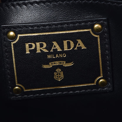Prada Soft Calf Shopping Tote Black 7 of 8