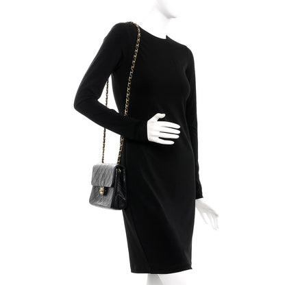 Chanel Lambskin Quilted Small Single Flap Black 2 of 12