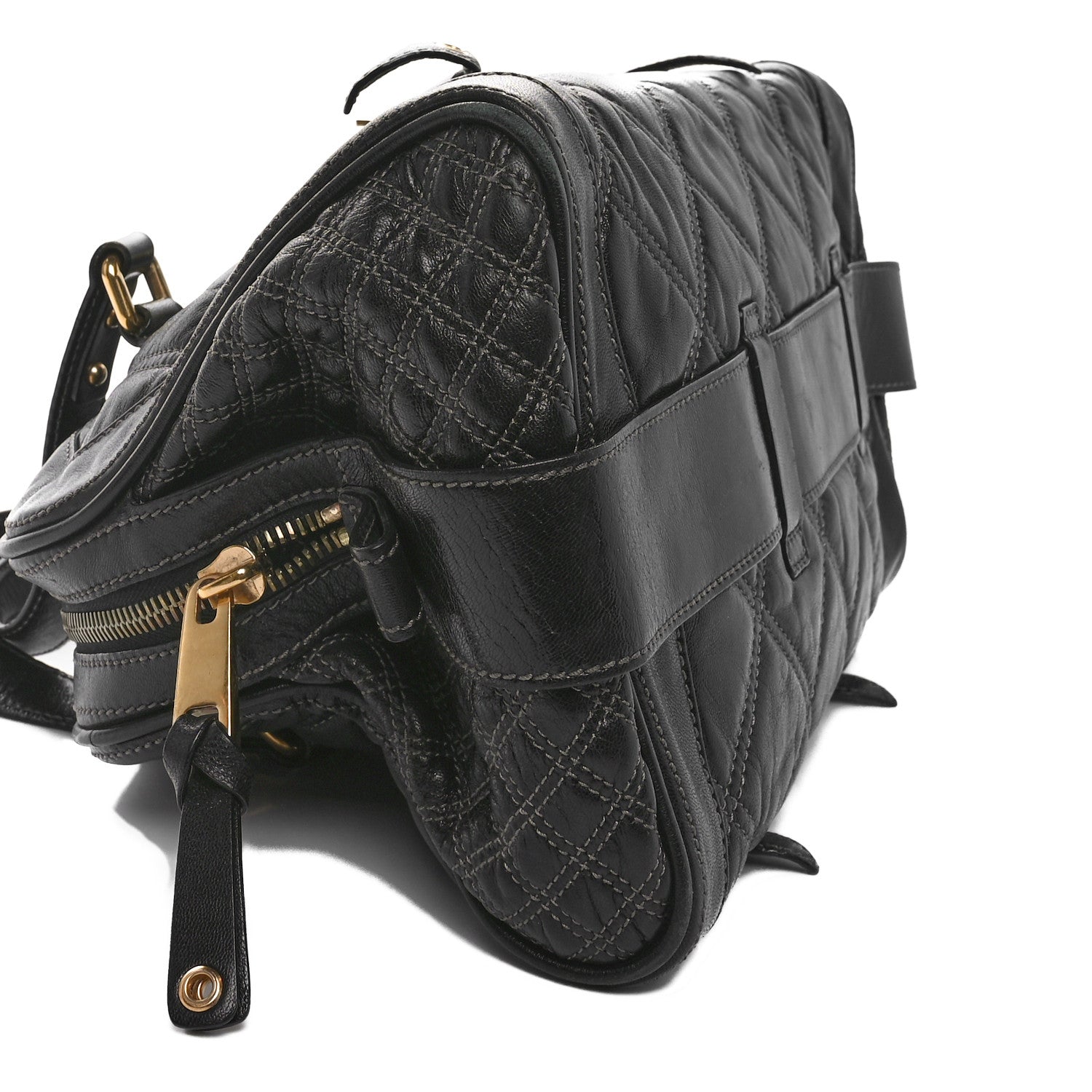 Marc Jacobs Lacquered Lambskin Quilted Satchel Black 8 of 11