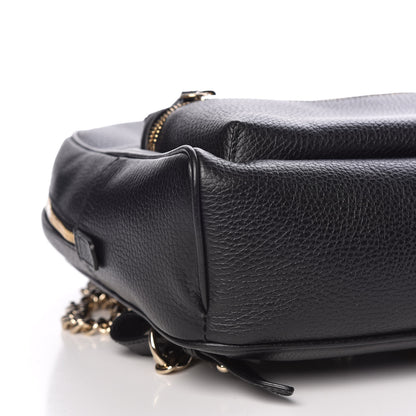 Gucci Pebbled Calfskin Soho Chain Backpack Black 8 of 9