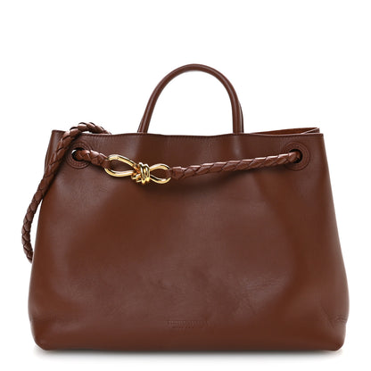 Bottega Veneta Silky Calfskin Medium Andiamo Shoulder Bag Sapele Redstone 1 of 9