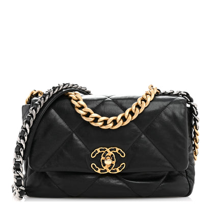 Chanel Lambskin Quilted Medium Chanel 19 Flap Black 1 of 11