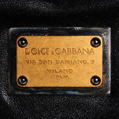 Dolce & Gabbana Deerskin Large Miss Sicily Satchel Black 8 of 9